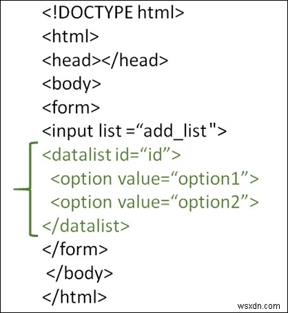 HTMLで datalist タグを使用するにはどうすればよいですか？ 