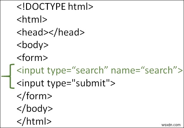 HTMLで検索入力タイプを使用するにはどうすればよいですか？ 