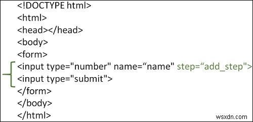 HTMLでstep属性を使用するにはどうすればよいですか？ 