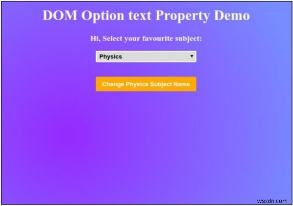 HTMLDOMオプションのテキストプロパティ 