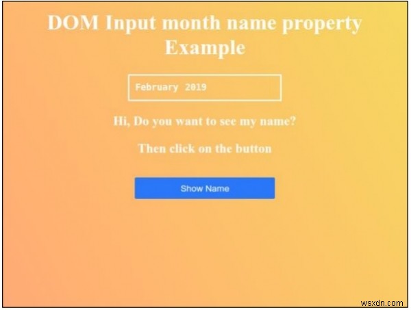 HTMLDOM入力月名プロパティ 