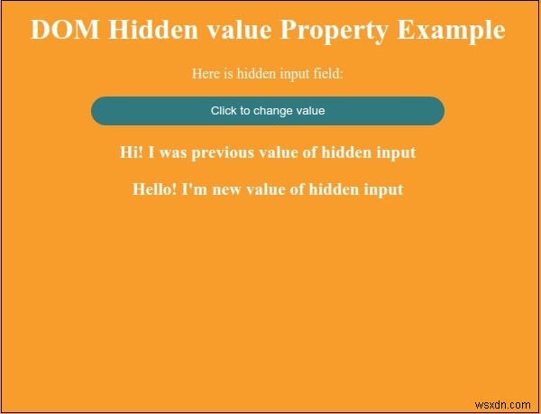 HTMLDOM入力隠し値プロパティ 