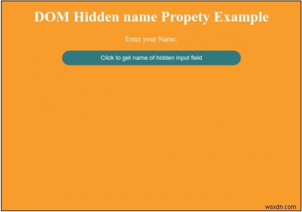 HTMLDOM入力隠し名前プロパティ 