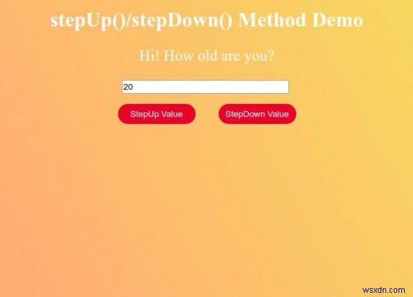HTML DOM入力番号stepDown（）メソッド 