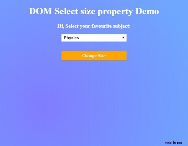 HTMLDOM選択サイズプロパティ 