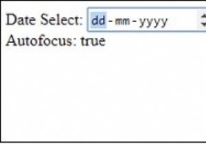 HTMLDOM入力日付オートフォーカスプロパティ 