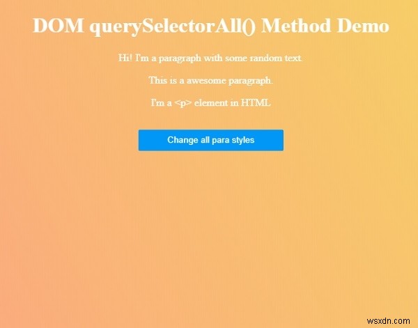 HTML DOM querySelectorAll（）メソッド 