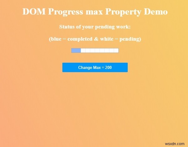 HTML DOMProgressmaxプロパティ 