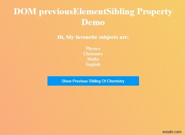 HTMLDOMpreviousElementSiblingプロパティ 