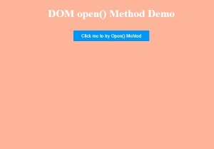 HTML DOM open（）メソッド 