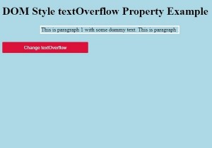 HTMLDOMスタイルのtextOverflowプロパティ 