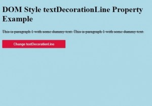 HTMLDOMスタイルのtextDecorationLineプロパティ 