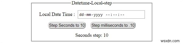 HTMLDOM入力DatetimeLocalステッププロパティ 