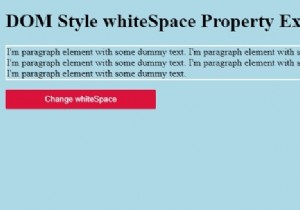 HTMLDOMスタイルのwhiteSpaceプロパティ 