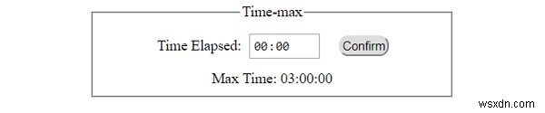 HTMLDOM入力時間の最大プロパティ 