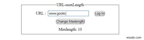 HTMLDOM入力URLmaxLengthプロパティ 