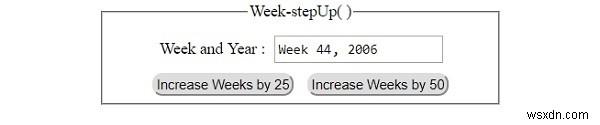 HTML DOM入力週stepUp（）メソッド 