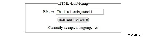 HTMLDOMlangプロパティ 