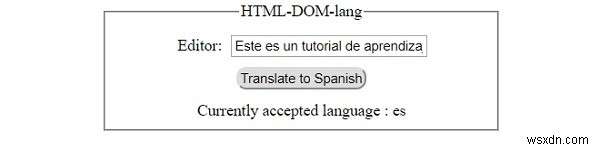 HTMLDOMlangプロパティ 