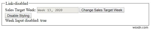 HTMLDOMリンクが無効になっているプロパティ 