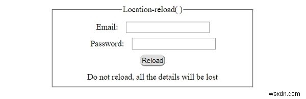 HTML DOMロケーションreload（）メソッド 