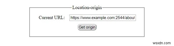 HTMLDOMロケーションoriginプロパティ 
