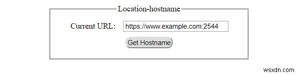 HTMLDOMの場所のホスト名プロパティ 