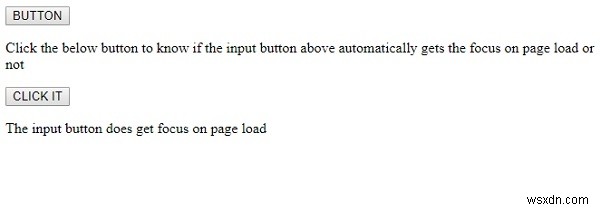 HTMLDOMボタンのオートフォーカスプロパティ 