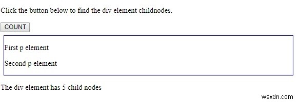 HTMLDOMchildNodesプロパティ 