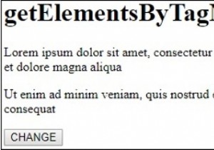 HTML DOM getElementsByTagName（）メソッド 