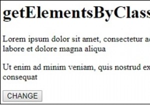 HTML DOM getElementsByClassName（）メソッド 