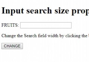 HTML DOM Input Search の size プロパティとは？取得・設定方法を実例付きで解説