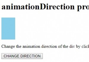 HTMLDOMスタイルanimationDirectionプロパティ 
