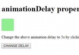 HTMLDOMスタイルanimationDelayプロパティ 