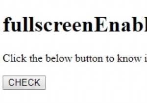 HTML DOM fullscreenEnabled（）メソッド 