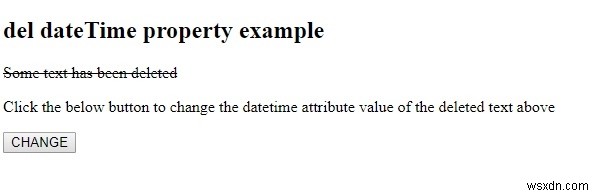 HTML DOMdeldateTimeプロパティ 
