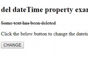 HTML DOMdeldateTimeプロパティ 
