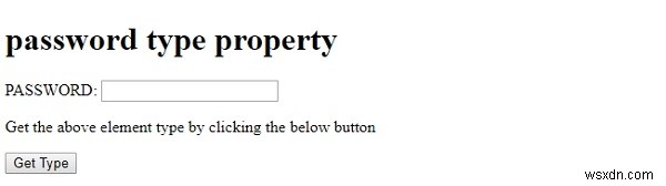 HTMLDOM入力パスワードタイププロパティ 