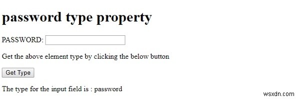 HTMLDOM入力パスワードタイププロパティ 
