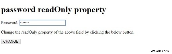 HTMLDOM入力パスワードreadOnlyプロパティ 