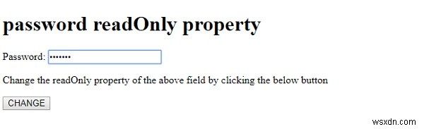 HTMLDOM入力パスワードreadOnlyプロパティ 