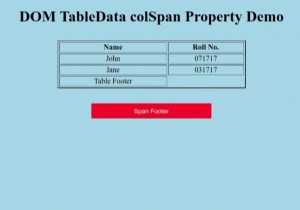 HTML DOMTableDatacolSpanプロパティ 