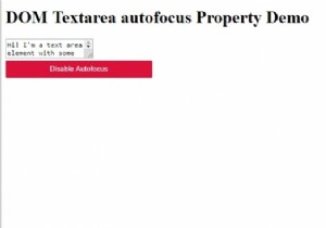 HTML DOMTextareaautofocusプロパティ 