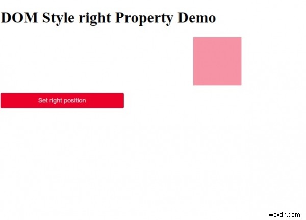 HTMLDOMスタイルの右プロパティ 