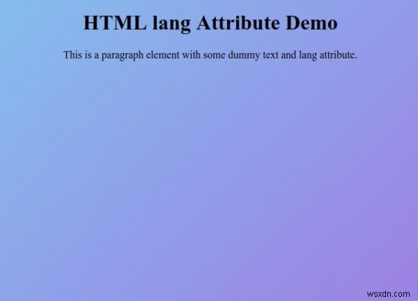 HTMLlang属性 