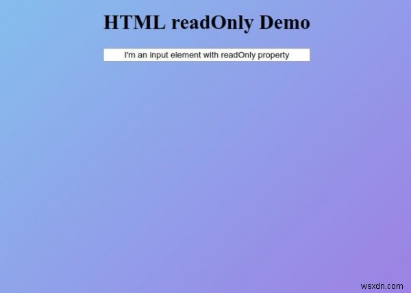 HTMLのreadOnly属性 