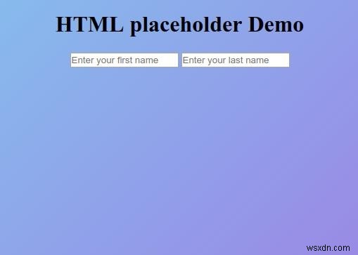 HTMLプレースホルダー属性 