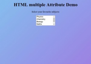 HTMLの複数の属性 