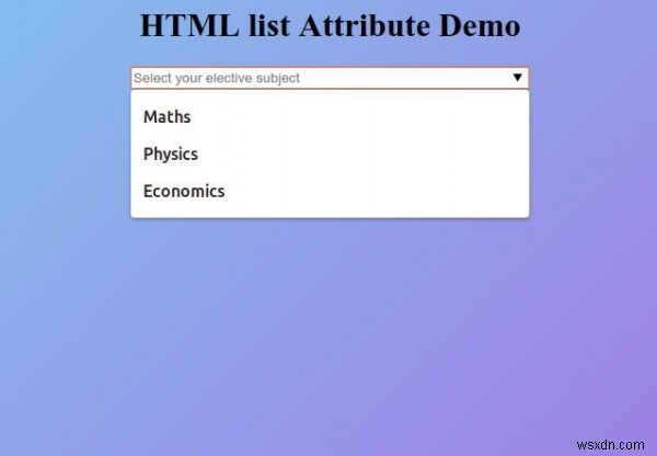 HTMLリスト属性 