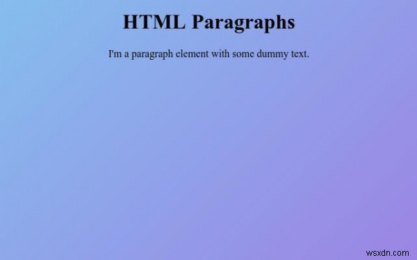 HTML段落 
